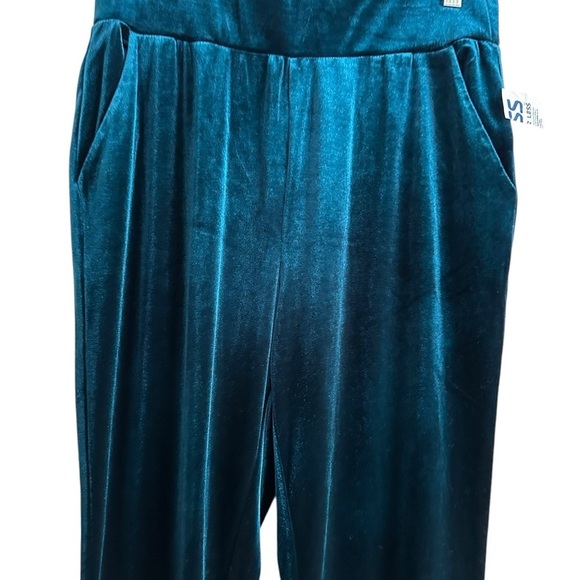 Rachel Roy Velvet Pull On Dark Green Teal Turquoise Pants Size M NWT - Picture 6 of 17